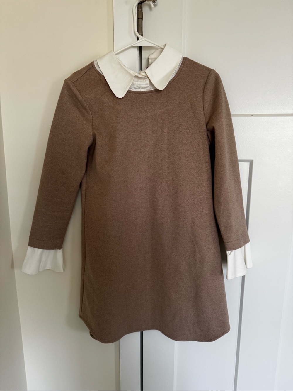 Tuckernuck Brown Dress with White Collar and Cuffs